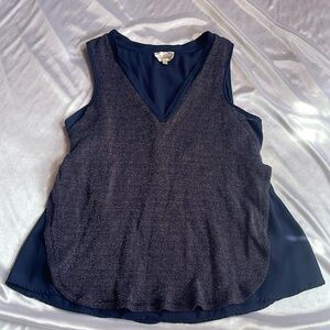 Deletta Sparkle Sleeveless Flowy Blouse